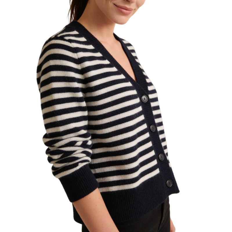 Daniele Fiesoli Strickjacke blau/weiß gestreift