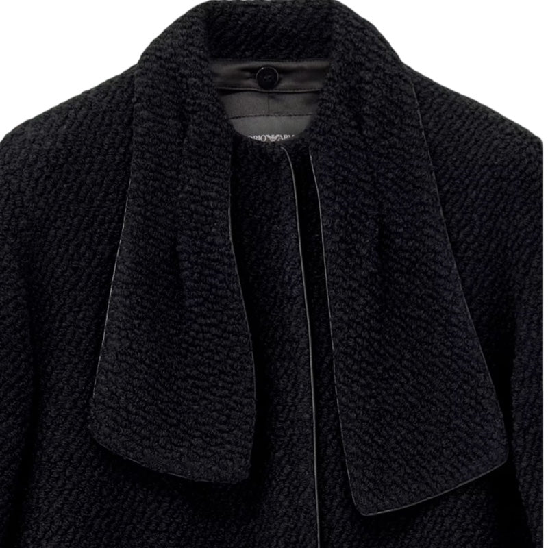 Emporio Armani Bouclé-Mantel mit Schalkragen