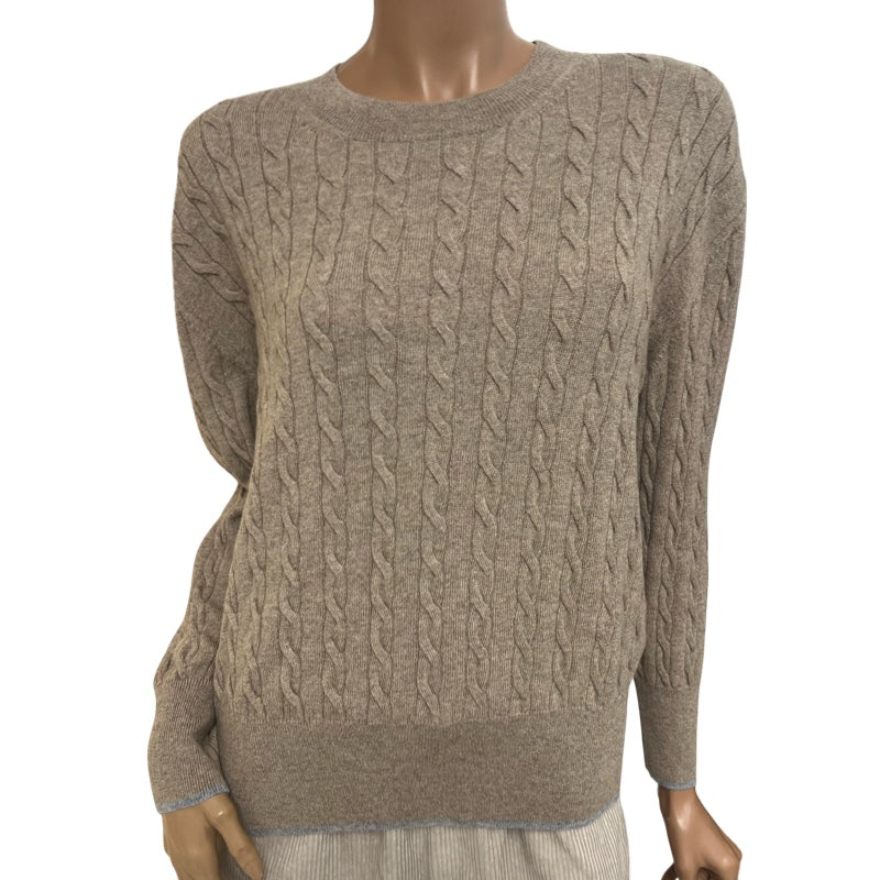 Gran Sasso Feiner Kaschmirpullover mit kleinem Zopf