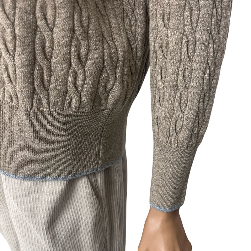 Gran Sasso Feiner Kaschmirpullover mit kleinem Zopf