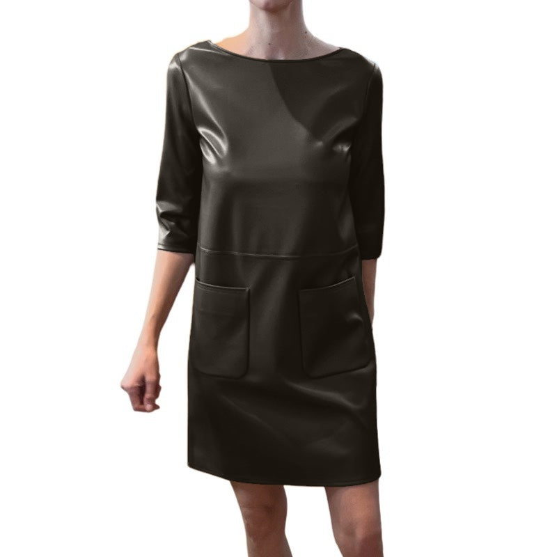 MM Kleid Dionigi in Lederoptik