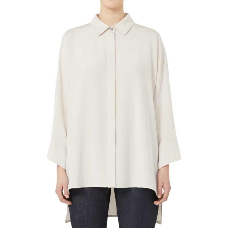 'S Max Mara Oversize-Hemdbluse aus Crêpe de Chine