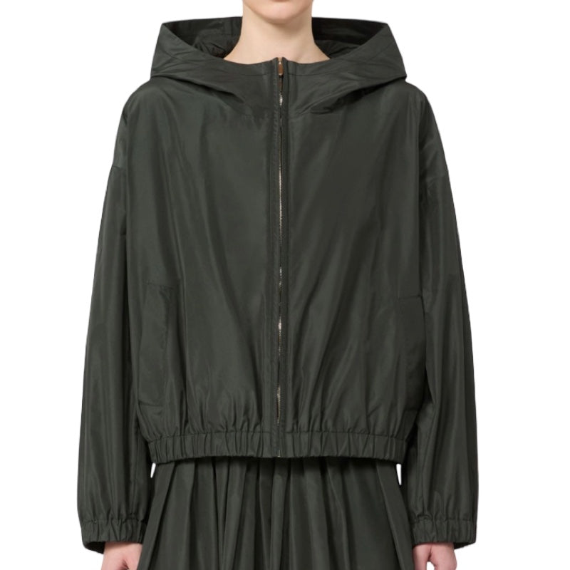 'S Max Mara Jacke mit Kapuze aus wasserdichtem Taft
