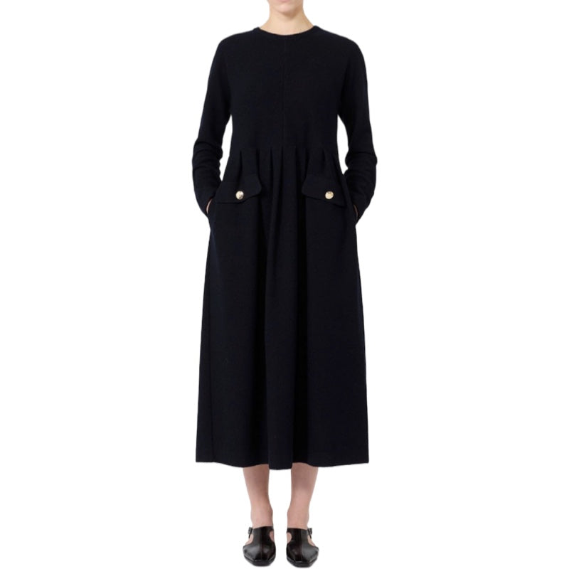 'S Max Mara Jerseykleid mit Bouclé-Effekt - Ultramarine