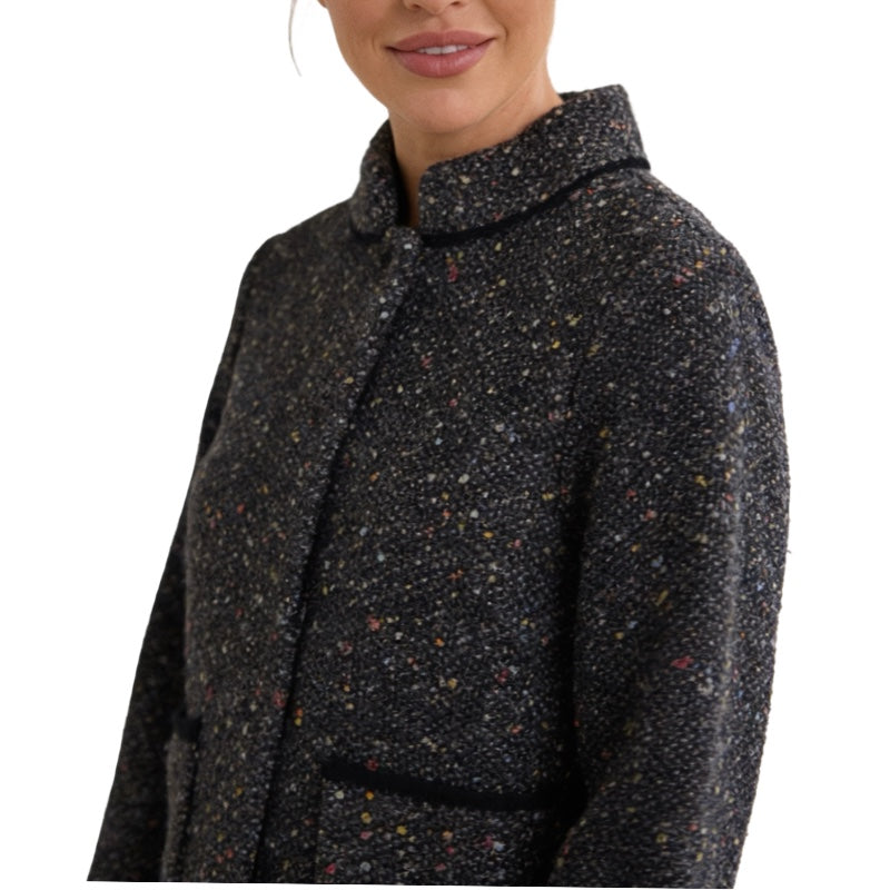 Anne Claire Strickblazer tweedoptik in blau
