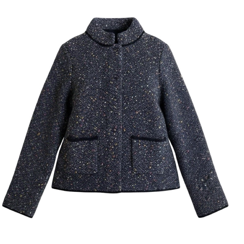 Anne Claire Strickblazer tweedoptik in blau