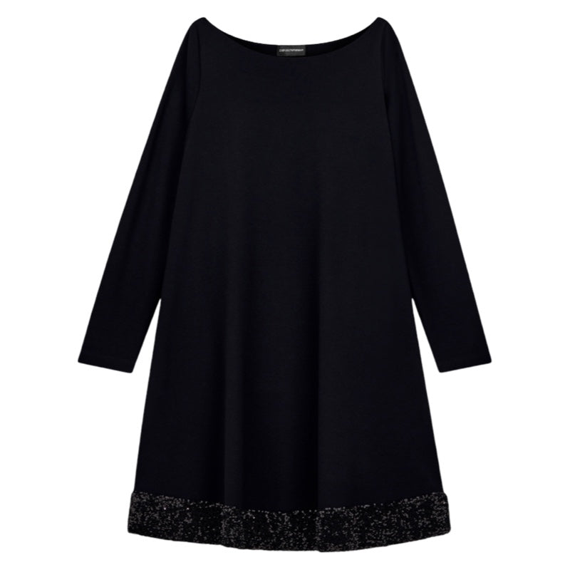 Emporio Armani Kleid mit Pailletten am Saum