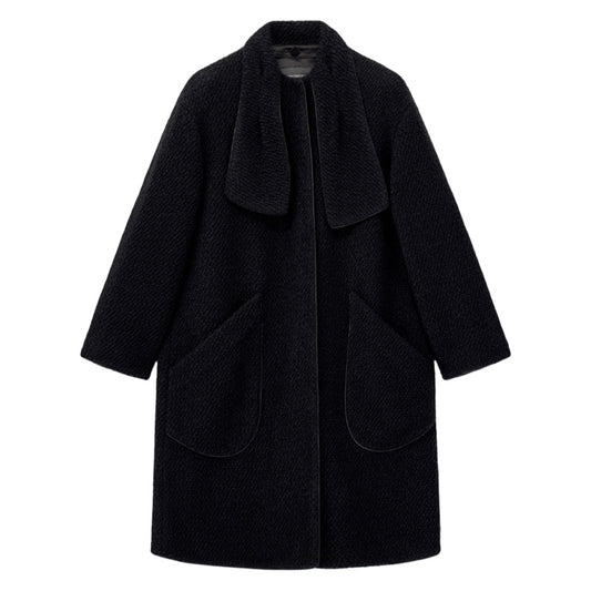 Emporio Armani Bouclé-Mantel mit Schalkragen
