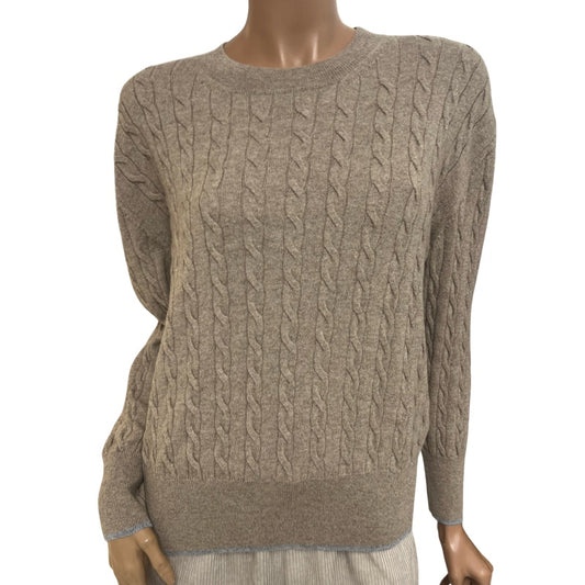 Gran Sasso Feiner Kaschmirpullover mit kleinem Zopf