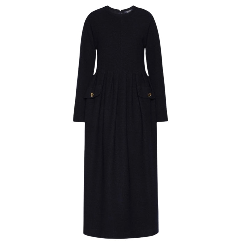 'S Max Mara Jerseykleid mit Bouclé-Effekt - Ultramarine